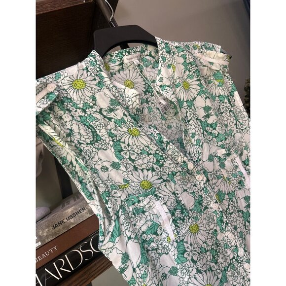 Poupette St Barth Heni Floral Tassel Trimmed Dress Green White Womens Size XS - Picture 3 of 8